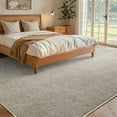 thumbnail image 4 of 6x9 Washable Area Rugs for Bedroom Living Room, Low Pile Thin Rug Solid Color, Non-Slip Carpet Indoor for Home Decor (Light Tan), 4 of 17