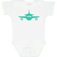 thumbnail image 3 of Inktastic Cute Teal Airplane Boys or Girls Baby Bodysuit, 3 of 5
