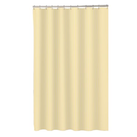 Maytex Seersucker Stripe Fabric Shower Curtain Yellow Walmart Com