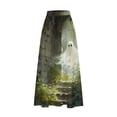 thumbnail image 4 of WFJCJPAF 2024 New Halloween ! Women Skirts under $10 Short,Women's Printed Elastic Waistband Pleated Pocket Skirt With Mid Calf Skirt - Black M, 4 of 5