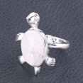 thumbnail image 1 of Women Rings Natural Gems Crystal Turtle Tortoise Lapis Lazuli Obsidian Jewelry, 1 of 6