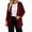 Wine, variant on Fleece Hooded Jackets for Women Casual Warm Open-Front Sweater Cardigans with Pockets Solid Long Sleeve Outerwear (S, Wine)