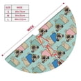thumbnail image 3 of Sikiie Colorful Pugs 30-48 inches {designName} Print Christmas Tree Skirt Snowman Xmas Tree Skirt with Edge Christmas Decorations for Holiday Party-48", 3 of 7