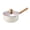 White 18cm, variant on Nonstick Sauce Pan with Glass Lid, Lightweight Multipurpose Cooking Pot for Boiling and Steaming, Cream with Wood Handle, Black, 20cm