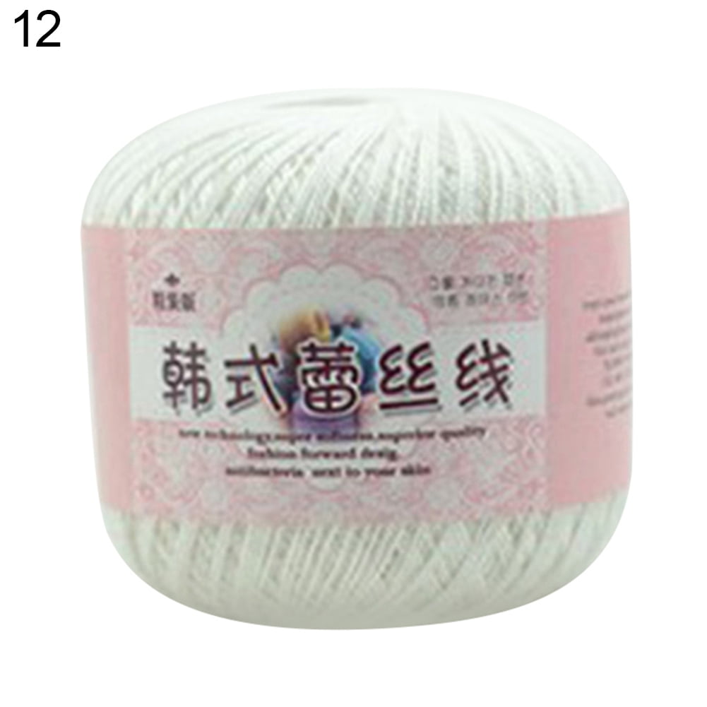 Hevirgo Mercerized Cotton Cord Thread Yarn for Embroidery Crochet Knitting Lace Jewelry