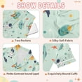 thumbnail image 4 of FORMRS Kids Short Sleeve Top and Pants Pajama Set Unisex Satin 2-Piece Sleepwear, Sizes 11-12Y, Space Patterns, 4 of 8