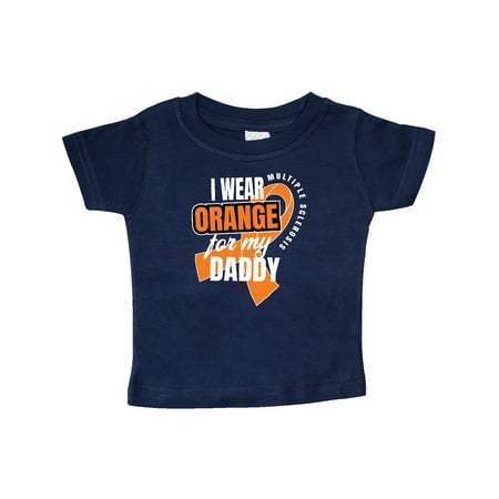 

Inktastic I Wear Orange For My Daddy Multiple Sclerosis Awareness Gift Baby Boy or Baby Girl T-Shirt