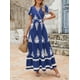 thumbnail image 5 of Vestido largo PRETTYGARDEN para mujer, verano 2025, cuello en V, estampado floral, 5 of 8