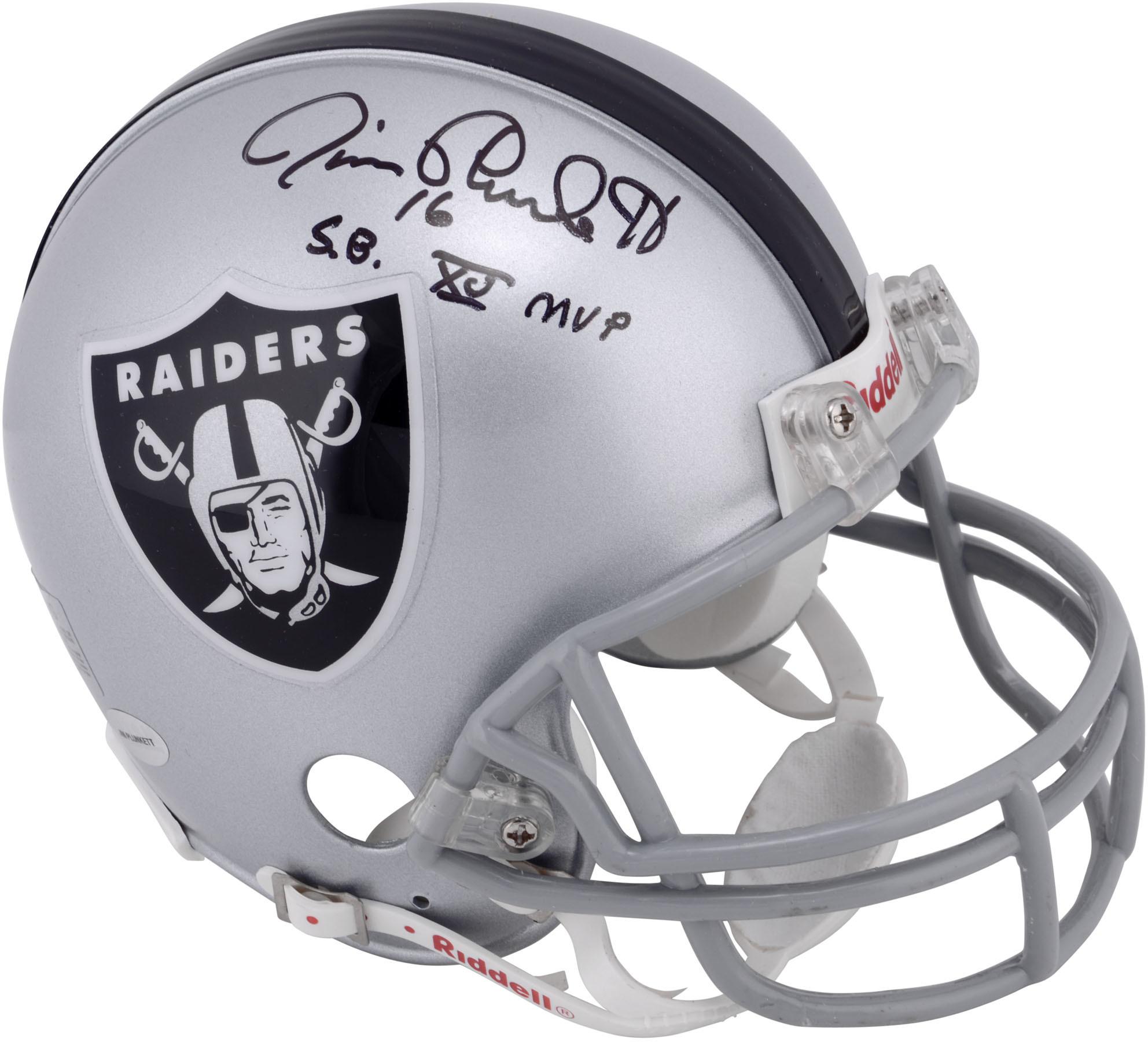 Jim Plunkett Las Vegas Raiders Autographed Mini Helmet with "SB XV MVP