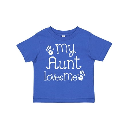 

Inktastic My Aunt Loves Me Nephew Gift Toddler Boy or Toddler Girl T-Shirt