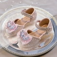 thumbnail image 2 of LOVZFMLL Girls Dress Shoes Mary Jane Princess Shoes Girls' Glitter Low Heels Lace Bow Knot Butterfly Wedding Party Footwear for Toddler Little/Big Kid Pink 3-3.5 Years, 2 of 9
