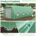 thumbnail image 4 of Outsunny 234.25" x 118" x 82.75" Walk-In Tunnel Greenhouse with Zippered Door & 8 Mesh Windows, Large Hot House Kit, Galvanized Steel Frame, Green, 4 of 9