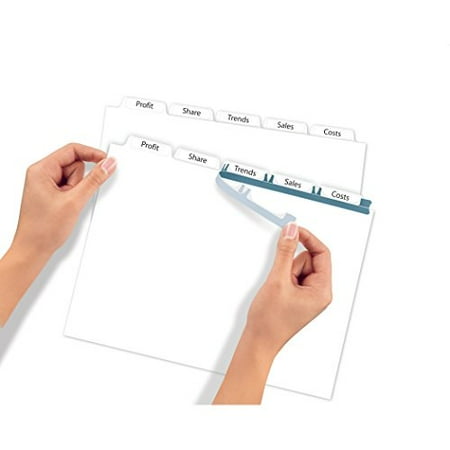 Avery R Index Maker R Clear Label Dividers 11446 White 5 Tabs 25 Sets Walmart Com Avery Clear Label Dividers 5 Tab Template 11446