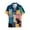 v#143Dark Blue618, variant on Men'S T-Shirt Cute Geometric Style Cat Pattern Cardigan Short Sleeve Collar Soft Fabric Breathable Lightweight For Beach Lounging Fashion Tee,Black,L