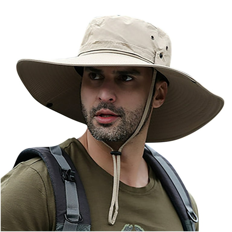 Loopsun Holiday Deals hats for men Casual Solid Hat Men Sun Cap Fishing Hat  Quick Dry Outdoor UV Protection Cap 