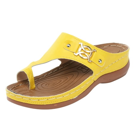 

Sandals For Women Summer Women Shoes Flip Flops Sandals Comfortable Walking Summer Wedge Embroidered Sandals PPlatform Shoes