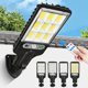 thumbnail image 2 of Farolas solares para exteriores, lámpara Solar impermeable con 3 modos de luz, Sensor de movimiento PIR, iluminación de seguridad para jardín, porche y garaje, 2 of 4