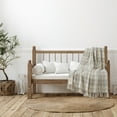 thumbnail image 4 of Americanflat 50x60 Throw Blanket, 100% Cotton with Fringe, Cream Beige Plaid, all seasons blanket, 4 of 5