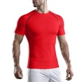 thumbnail image 3 of yillto Men Big and Tall Top Mock Neck Short Sleeve Shirts 3 Pack Undershirt Pullover Solid Color Tshirts, 3 of 5