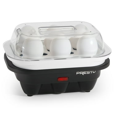 Presto Easy Store 6-Egg Electric Egg Cooker, Black - Non-Stick Water Reservoir