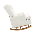 thumbnail image 6 of Rocking Chair Indoor Lounge Chair Comfortable Accent Chair,Nursery Glider Recliner Modern Rocker Glider Chair with Button Tufted High Back Cushion for Living Room Bedroom Office, White, 6 of 7