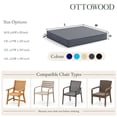thumbnail image 6 of Ottowood Outdoor Chair Cushions Set of 6, 22x22x3 Waterproof Patio Cushions with Ties, Dark Grey, 6 of 9