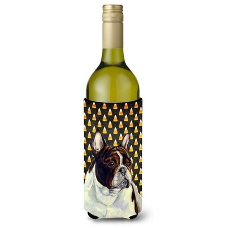 

Caroline s Treasures LH9078LITERK French Bulldog Candy Corn Halloween Portrait Wine Bottle Hugger Wine Bottle