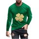 thumbnail image 2 of Blusas y camisas de manga larga y cuello redondo para hombre, camisetas casuales con estampado de moda y cuello redondo, blusas de licra de manga corta para hombre., 2 of 5