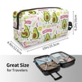 thumbnail image 3 of Uemuo Avocado Work Out Pattern Portable Toiletry Bags with Handle, Waterproof travel Make up Bags for Women, Large Capacity Travel Cosmetic Bags, 3 of 9