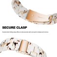 thumbnail image 4 of Bracelet en Résine Compatible avec Samsung Galaxy Watch Active 2 (44mm/40mm)/Active, Galaxy Watch 42mm R810, Gear Sport, Gear S2 Classic, Ticwatch E, Bracelet de Mode pour Femmes et Hommes (Nougat Blanc), 4 of 7