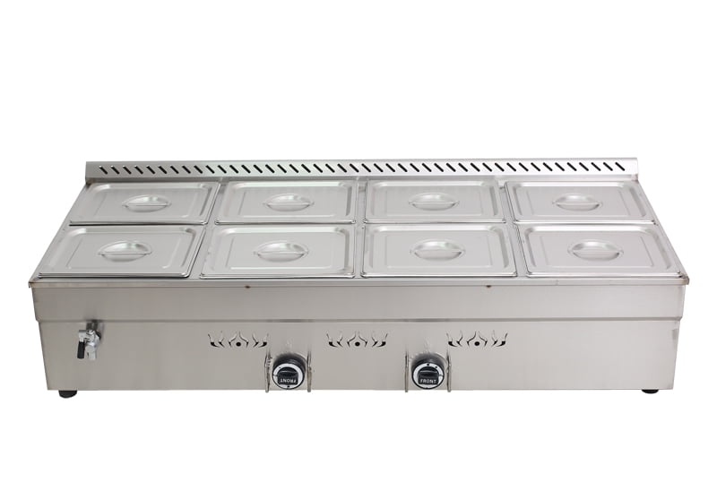 Boxed New Parry BMF1//1G Natural or Propane Gas Wet Heat Bain Marie with Pans