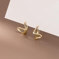thumbnail image 3 of Solid 925 Sterling Silver Ocean Wave Hoop Earrings Huggie for Women Teens Minimalist Hoop Earrings Helix Cartilage Hoops, 3 of 13