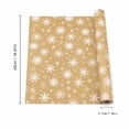 thumbnail image 3 of Christmas Wrapping Paper Roll White Snowflake Star Pattern on Brown Kraft, Festive Gift Wrapping Paper for Holiday Party Decorations, 17X59 Inch 1 Pack, 3 of 4