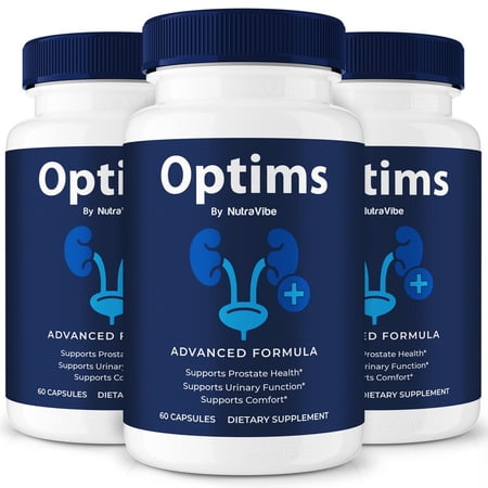 (3 Pack) Optims Capsules - Optims Prostate Support Formula with Natural Blend for Urinary Flow, Comfort & Balance | Easy-to-Swallow Daily Pills for Over-All Wellness (180 Capsules)