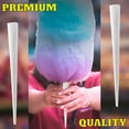 thumbnail image 6 of Plain Cotton Candy Cones | Pack of 100 | Long Size for Holding - White | Durable Cones for Perfect Cotton Candy - 100 Ct, 6 of 6