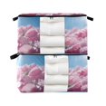 thumbnail image 3 of BZSMCE Under Bed Storage Bags With Reinforced Handles Pink Flowers with Dewdrops Underbed Storage, 3 of 7