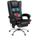 thumbnail image 3 of Vinsetto Vibration Massage Office Chair with Heat, Footrest, Black, 3 of 10