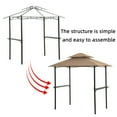 thumbnail image 6 of Tcbosik 8' x 5' Outdoor Grill Gazebo Canopy, BBQ Canopy with Side Shelves, Bottle Opener and Hooks, BBQ Gazebo Shelter for Patio, Garden, Backyard, Khaki, 6 of 7