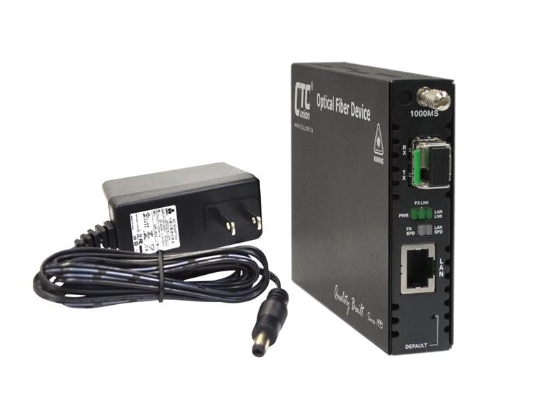Gigabit Ethernet to single-mode BiDi fiber media converter un-managed 2Km A type 