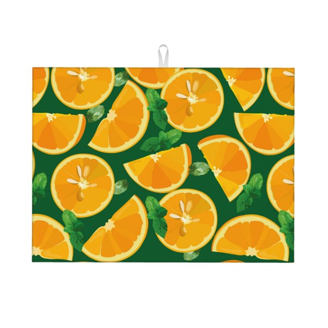 Balery Orange Alfombrilla de Secado para Cocina, 18x24 Pulgadas, Súper Absorbente para Platos y Encimeras