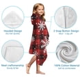thumbnail image 7 of Red and Black Christmas Snowflake Pattern Hooded Bath Towel，50"x30" for Ages 3 To 12 Kids, Quick Dry Lightweight Soft Microfiber Hood Beach Towel Cover Up for Kids, 7 of 7