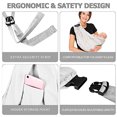 thumbnail image 3 of Portabebés de Cuby Algodón Natural Baby Sling Extra Cómodo Gris, 3 of 3