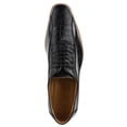thumbnail image 5 of LIBERTYZENO Mens Finest Leather Crocodile Texture Casual Oxford Dress Shoes, Black, 9, 5 of 8
