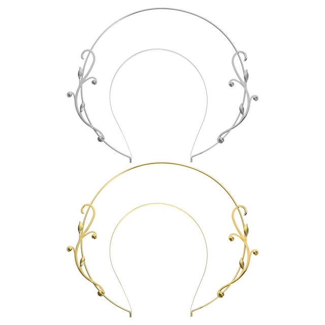 ColoMX 2 Tiaras Decorativas Redondas de Aleación para el Cabello