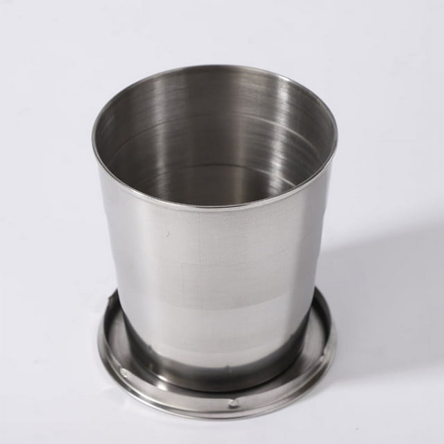 3 tazas de viaje plegables para platos y utensilios, taza de camping plegable con tapas, 8.2 oz, taza de bebida portátil reutilizable expandible para supervivencia, senderismo, picnic