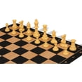 thumbnail image 2 of The Chess Store Club Special Plastic Chess Set Black & Camel Pieces with Extra Queens, Macassar Ebony & Maple Floppy Chess Board & Box - 3.75" King, 2 of 9