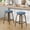 Blue 26"H, variant on DRNANLIT Set of 2 Swivel Bar Stools, Mid-Century Modern Backless Bar Stools, Wood Legs & Metal Footrest, Island Stools for Home Bar Kitchen Restaurant, Black 26" Bar Height