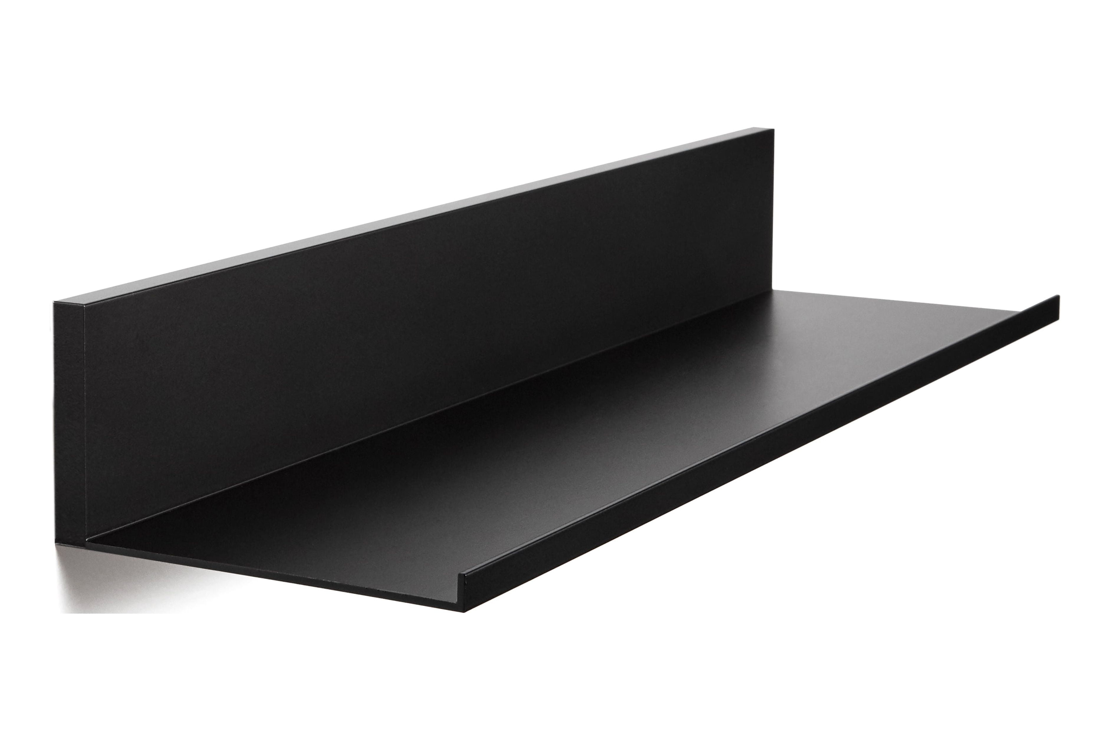 Hangman No Stud Floating Shelf - 24"- Black - Aluminum - Level and Hardware Included - No Drills or Anchors Needed