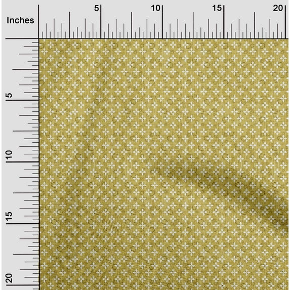 oneOone Cotton Cambric Yellow Fabric Floral & Texture Sewing Craft Projects Fabric Prints By Yard 56 Inch Wide