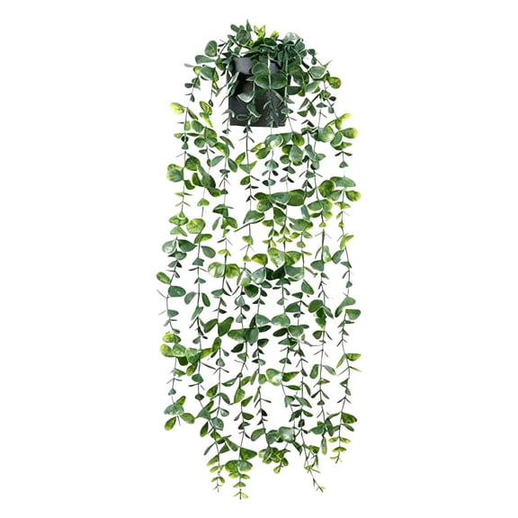 Artificial Potted Plants Hanging - Fake Greenery for Indoor Outdoor Home Decor, Bathroom Wall, Shelf, Patio, Porch Hanging Basket Decoration